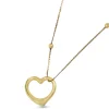14ct and 10ct Yellow Gold Tilted Heart Necklace
