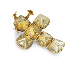 9ct and Silver Antique Masonic Ball Pendant