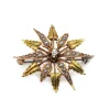 15ct Antique Yellow and Rose Gold Pearl and Diamond Brooch