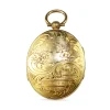 9ct Front and Back Yellow Gold Antique Engraved Double Sided Locket - Dated 1854