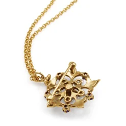 14ct Gold Amethyst and Pearl Brooch and Necklace