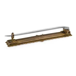 9ct Gold and Silver Antique Shield Bar Brooch