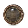 9ct Gold Antique Braided Hair Mourning Brooch