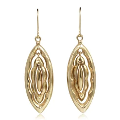 9ct Gold Antique Drop Earrings
