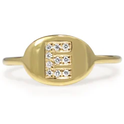 9ct Gold Diamond Initial Ring - MADE TO ORDER