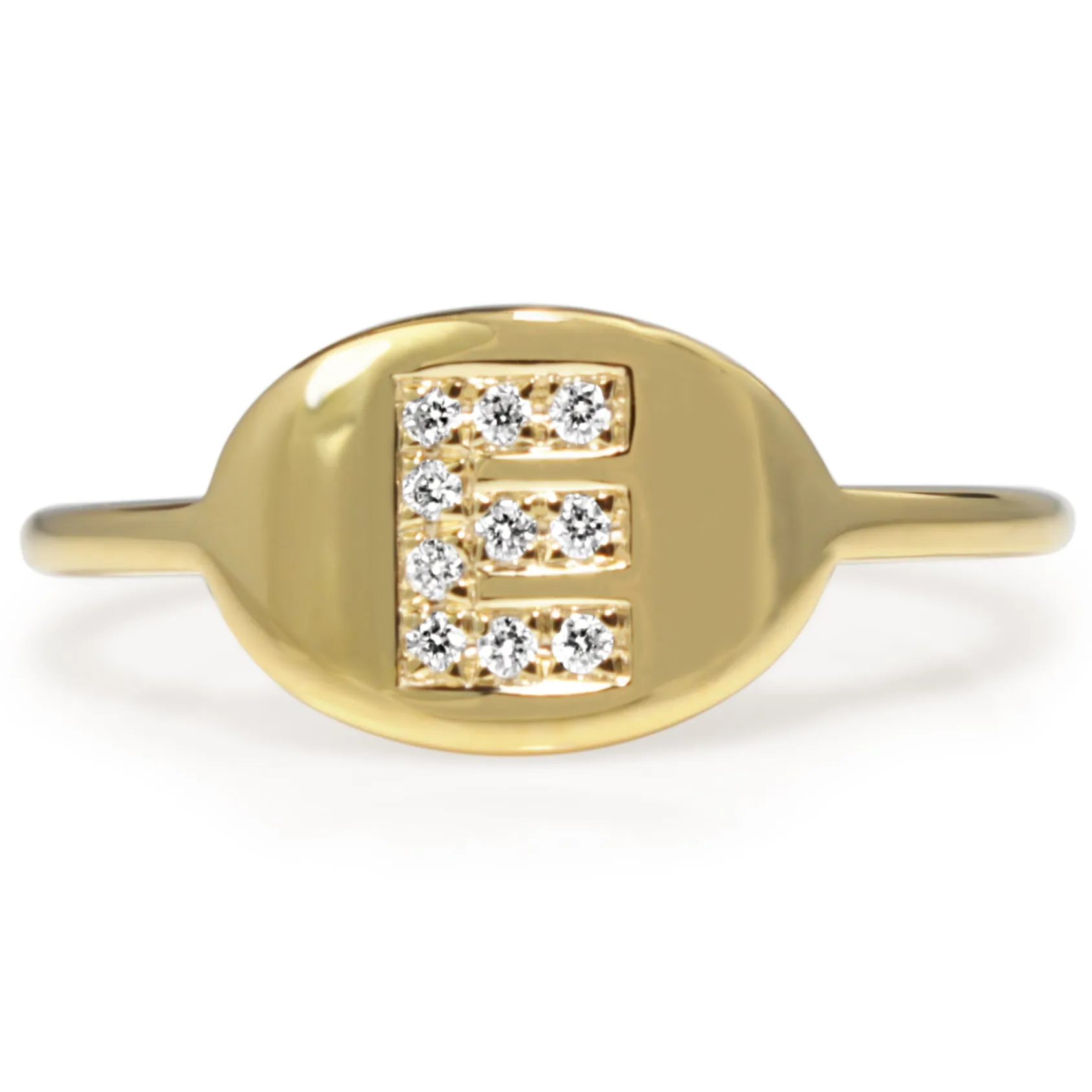 9ct Gold Diamond Initial Ring - MADE TO ORDER