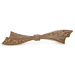 9ct Gold Vintage Etched Bow Brooch