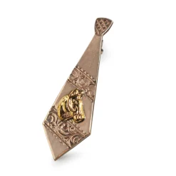 9ct Gold Vintage Horse Tie Brooch