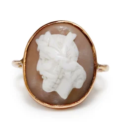 9ct Rose / Yellow Gold Antique Cameo Ring