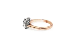 18ct Rose and White Gold 3 Stone Diamond Ring