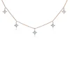 9ct Rose and White Gold Clover Diamond Necklace