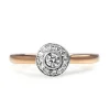 18ct Rose and White Gold Diamond Halo Ring
