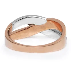 9ct Rose and White Gold Diamond Band