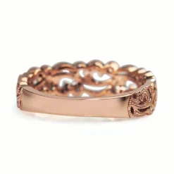 9ct Rose and White Gold Diamond Swirl Ring