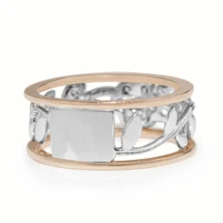 9ct Rose and White Gold Floral Diamond Ring