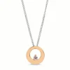 18ct Rose and White Gold Light Pink Diamond Necklace