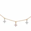 18ct Rose and White Gold Pink and White Diamond Chain / Necklace