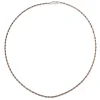 9ct Rose and White Gold Rope Style Omega Necklace
