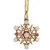 15ct Rose and Yellow Gold Antique Opal and Seed Pearl Brooch / Necklace