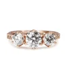 18ct Rose Gold 3 Stone Diamond Ring