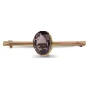 9ct Rose Gold and Silver Amethyst Bar Brooch