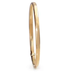 9ct Rose Gold and Silver Filled Oval Bangle