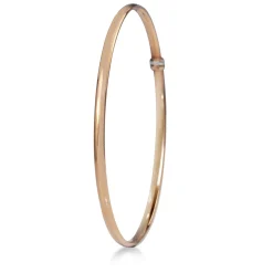 9ct Rose Gold and Silver Filled Round Bangle