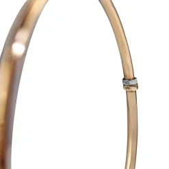 9ct Rose Gold and Silver Filled Round Bangle