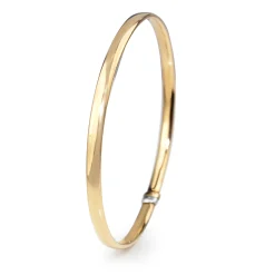9ct Rose Gold and Silver Filled Oval Bangle