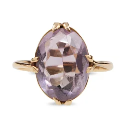 18ct Rose Gold Antique Amethyst Ring