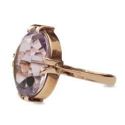 18ct Rose Gold Antique Amethyst Ring