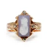 9ct Rose Gold Antique Cameo and Marcasite Ring