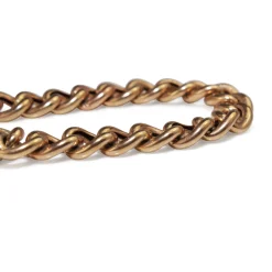 9ct Rose Gold Antique Curb Link Bracelet with Padlock Clasp