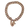9ct Rose Gold Antique Day and Night Curb Link Bracelet