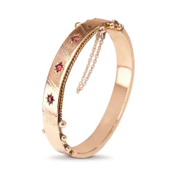 9ct Rose Gold Antique Edwardian Bangle