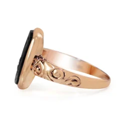 9ct Rose Gold Antique Garnet Intaglio Signet Ring