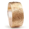 9ct Rose Gold Antique Hinged Etched Bangle Circa 1863