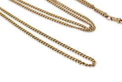 9ct Rose Gold Antique Muff Chain Necklace