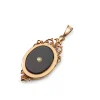 9ct Rose Gold Antique Onyx and Pearl Pendant