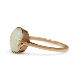 9ct Rose Gold Antique Opal Solitaire Ring