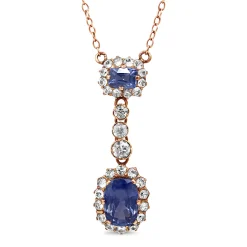 9ct Rose Gold Antique Paste Necklace