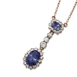 9ct Rose Gold Antique Paste Necklace