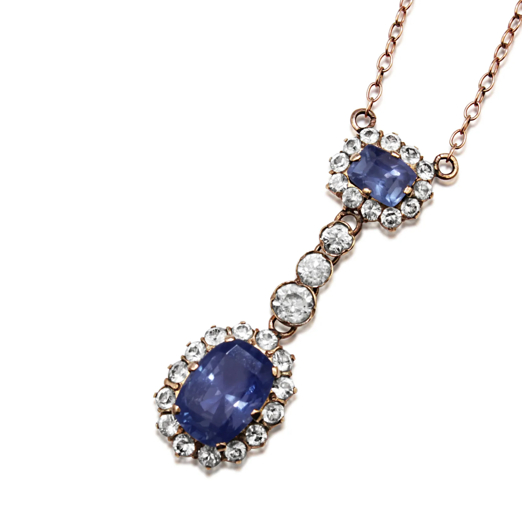 9ct Rose Gold Antique Paste Necklace