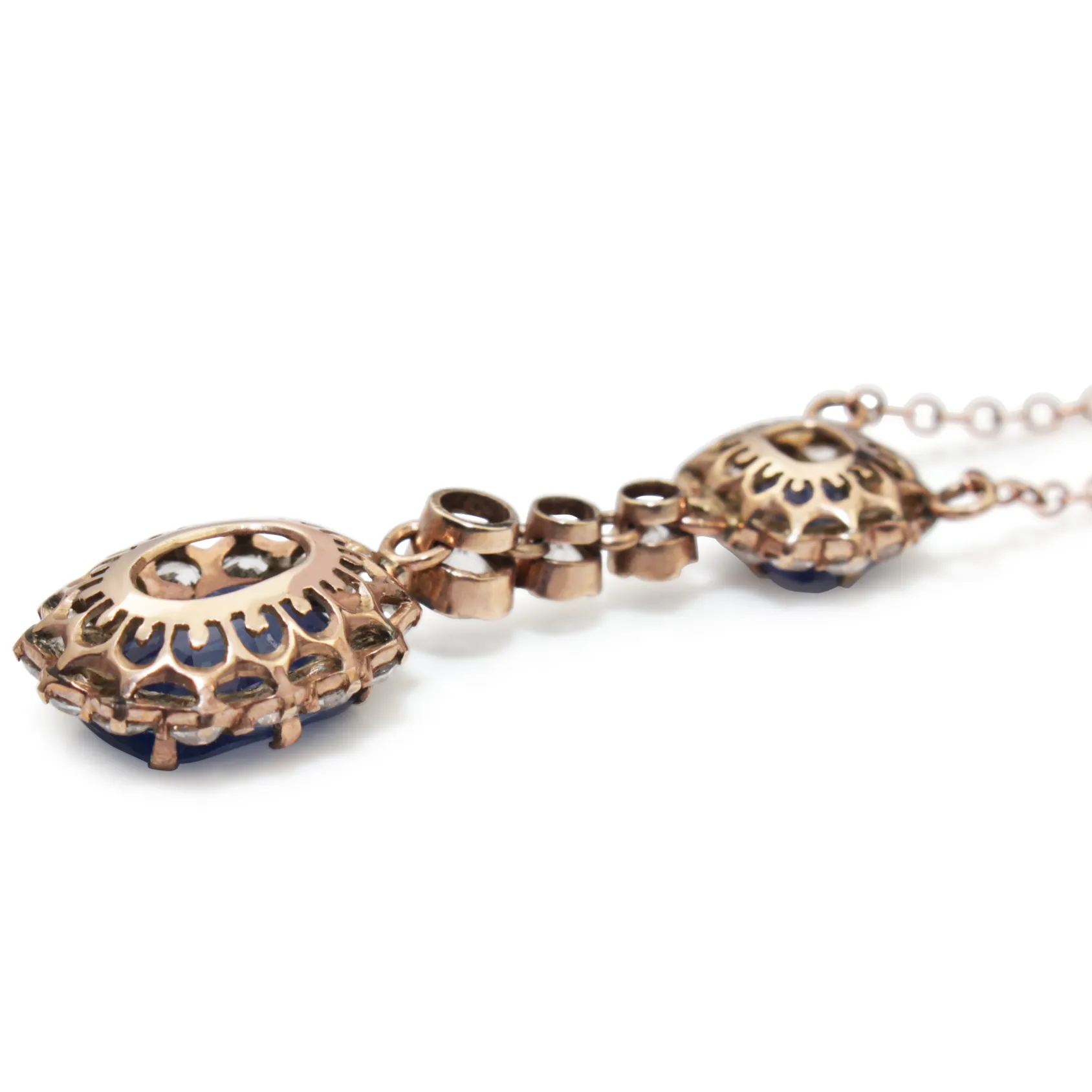 9ct Rose Gold Antique Paste Necklace