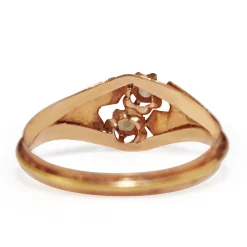 18ct Rose Gold Antique Pearl Ring