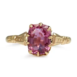 9ct Rose Gold Antique Pink Sapphire Ring