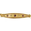 9ct Rose Gold Antique Ruby and Old Cut Diamond Bangle