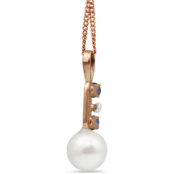 14ct Rose Gold Antique Sapphire and Pearl Necklace