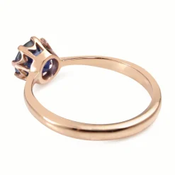 9ct Rose Gold Antique Sapphire Solitaire Ring
