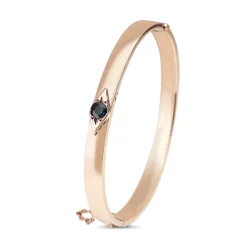 9ct Rose Gold Antique Sapphire Bangle